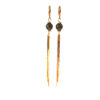Oorbellen met rookkwarts en tassel 24K goldplated Oorbellen met rookkwarts en tassel 24K goldplated