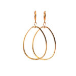Oorbellen hanger groot 24K goldplated
